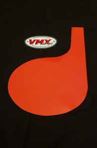 XR75-80 DG Number Plate red